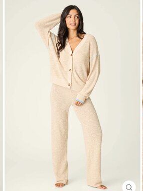 Cozy Up Cotton Heather Sand Cardigan